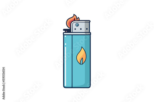 Lighter gasoline isolated. cigarette lighter illustration. cigar-lighter vector on white background.01