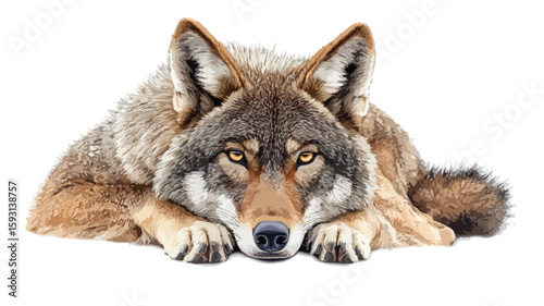 Coyote centered wildlife photography
