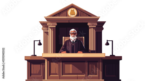 Legal Gavel Courtroom Authority Symbol