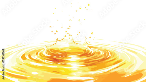 Vibrant Yellow Water Splash Refreshment