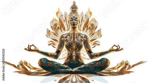 Serene Lotus Pose Yoga Composition