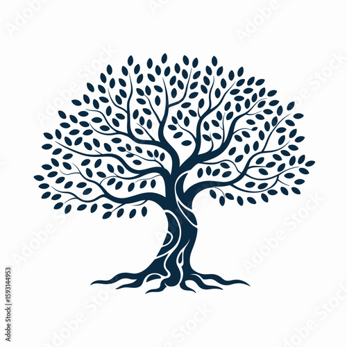Lush Tree of Life: A flourishing tree of life, depicted in a graphic, symbolizing growth, vitality, and the interconnectedness of nature.