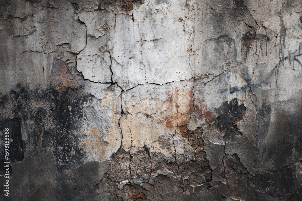 Fototapeta premium Grunge texture background with cracked vintage wall surface