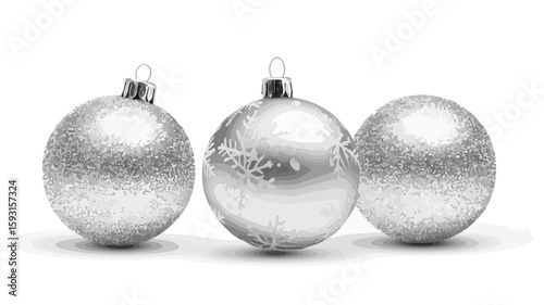 Sparkling Silver Christmas Ornament Decoration