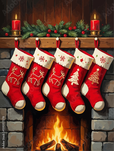 christmas stocking with gifts