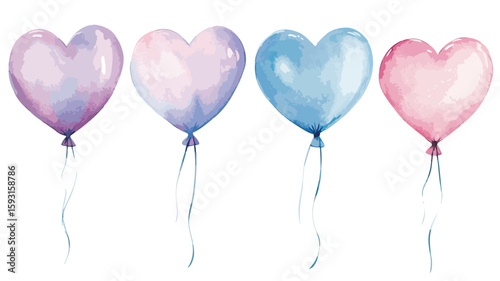 Adorable Heart-shaped Blue Pink Ball