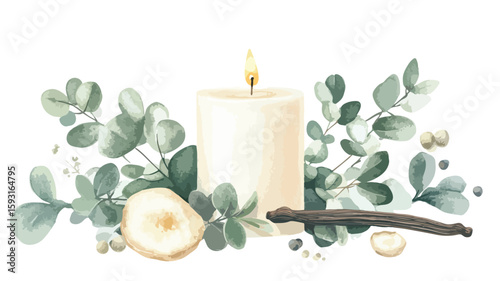 Tranquil Spa Still Life with Candles