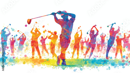Pro Golfer in Intense Competition Moment