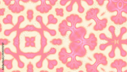 Abstract Radiant Burst with Soft Grain Texture, Symmetrical Glow Pattern in Psychedelic Style, Radiating Circular Abstract with Subtle Noise, Kaleidoscopic Starburst with Gradient Flow