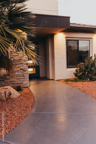 modern house in the desert