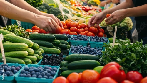 Fresh produce at local farmers market.