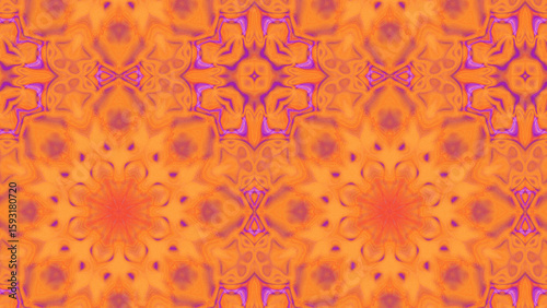 Abstract Radiant Burst with Soft Grain Texture, Symmetrical Glow Pattern in Psychedelic Style, Radiating Circular Abstract with Subtle Noise, Kaleidoscopic Starburst with Gradient Flow