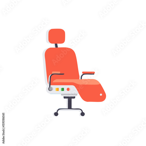Medical exam chair illustration - healthcare equipment