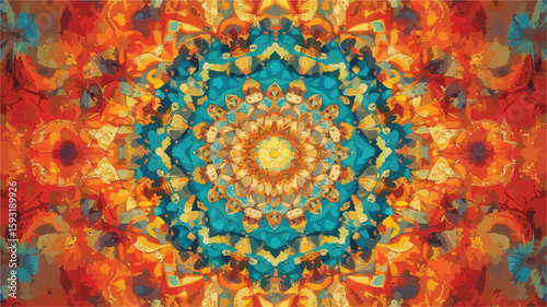 Colorful Mandala Abstract Background Artwork