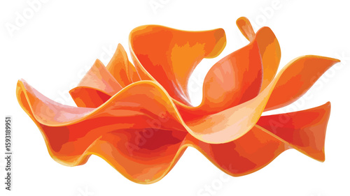 Vibrant Orange Peel Curl Close-Up