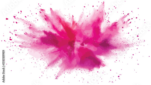 Pink Powder Explosion Wide Angle Centered