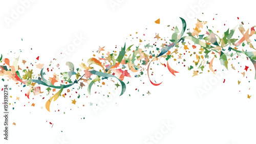 Festive Streamers and Confetti Celebration Decor