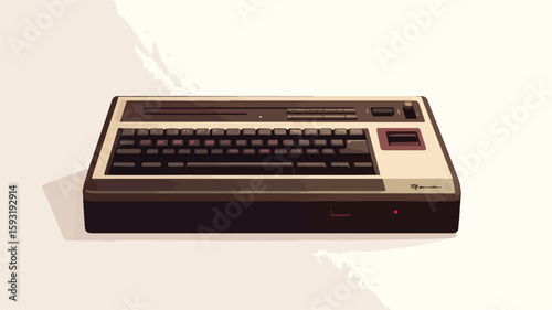 Modern Computer Icon Wide Angle View