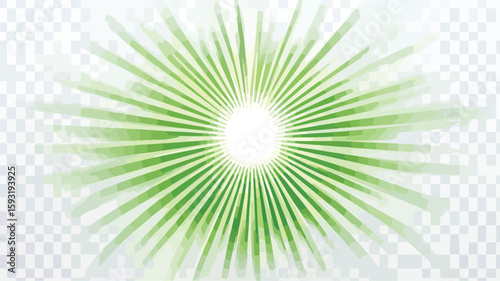 Sunburst Green Light Effect Sticker