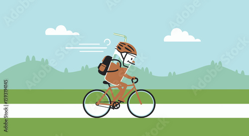 Chocolate Drink Adventure Biking Exploring The Nature And Staying Active