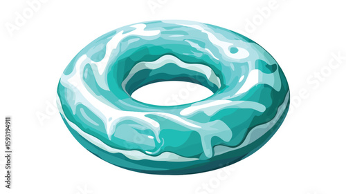 Turquoise Water Swimming Ring Confectionery Scene
