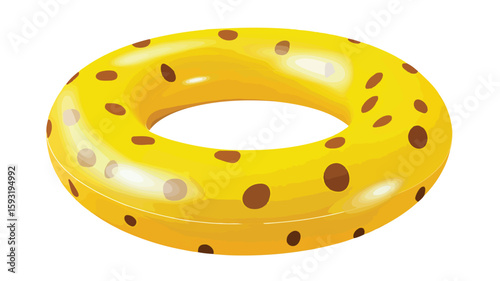 Yellow Polka Dot Swimming Ring