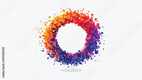Vibrant Symbol - Colorful Splashes Design