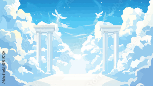 Heavenly Gates: Outdoor Sky Spirituality Scene