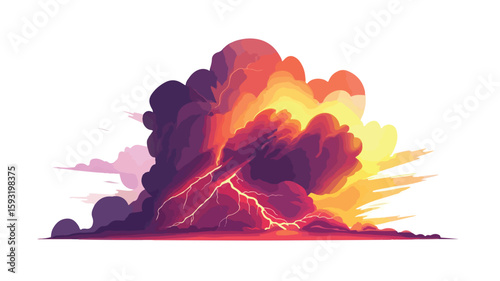 Dynamic Thunderstorm Lightning in Motion