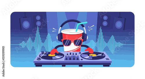 Cool Beverage Spinning Tunes: A Refreshing Dj Experience at Night