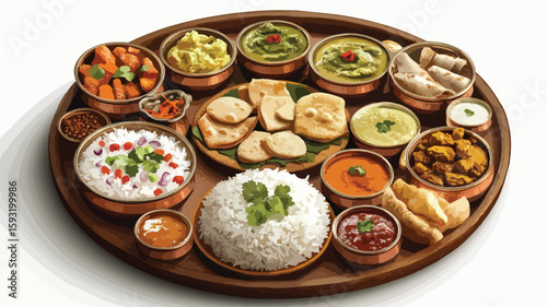 Traditional Indian Food Element Set