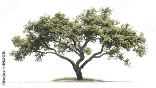 Oak Tree Plant Wide Angle Centered
