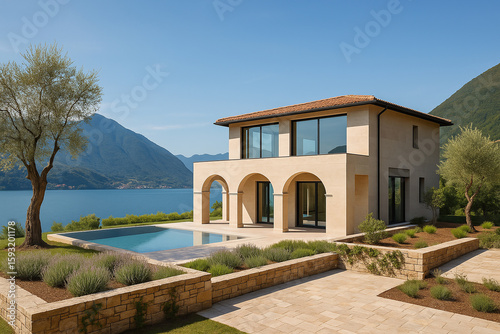 Sustainable Architecture with Nature-Focused Design and Warm Tones