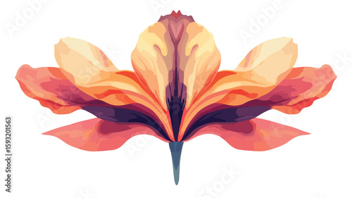 Vibrant Tulip Flower Blossom Centered Image