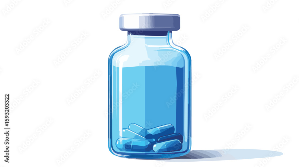 Fototapeta premium Medical Vaccine Bottle Capsules Design