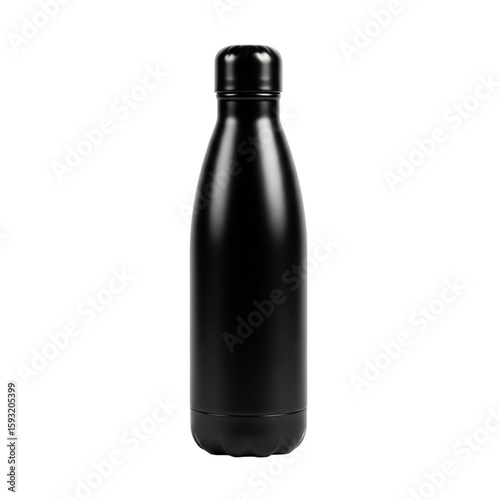 Wallpaper Mural Sleek black reusable water bottle stands out, perfect for hydration and eco-friendly lifestyle choices, promoting sustainability. Torontodigital.ca