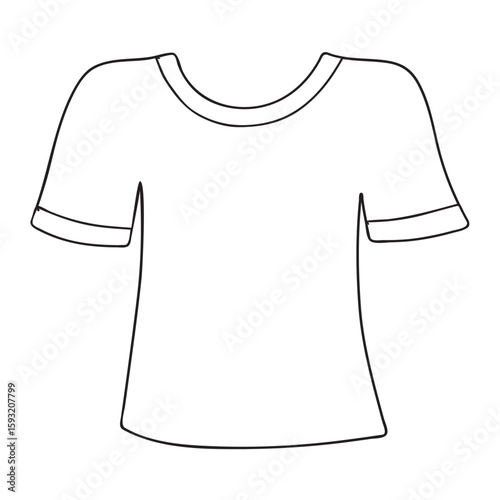 White blank t-shirt isolated vector illustration