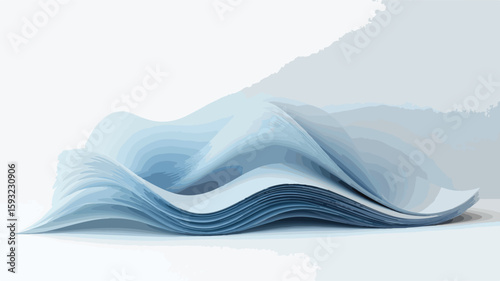 Professional Wave Texture Magazine Page Mockup