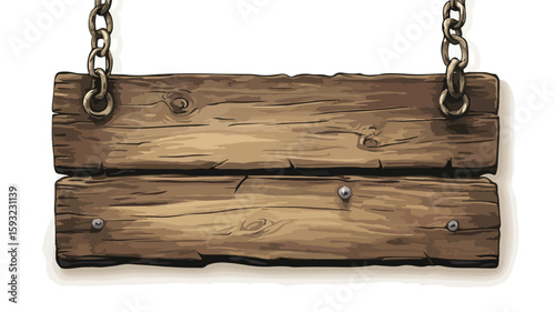 Vintage Wooden Sign Hanging Background