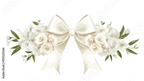Elegant Wedding Decor White Flowers Wide