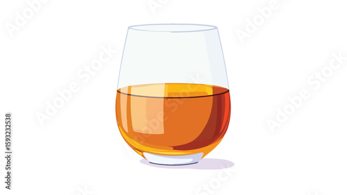 Whiskey glass mockup wide angle view
