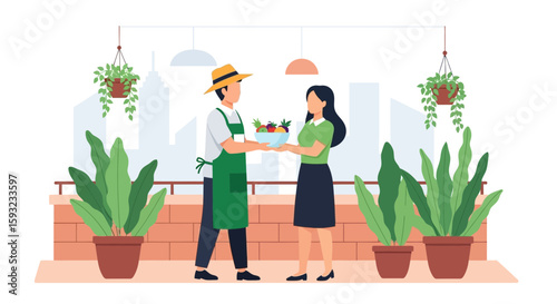 Farm Fresh Produce From Local Urban Farming Delivered To Customer