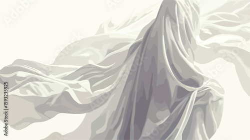 Elegant White Silk Fabric Texture Background