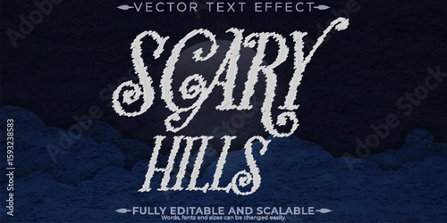 Horror text effect, editable monster and scary text style