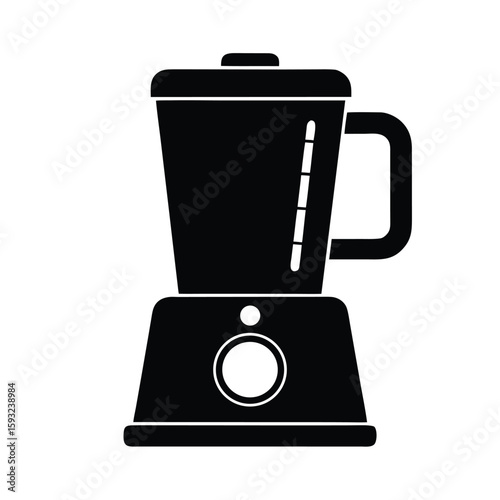 Sleek silhouette of a modern electric kitchen blender with control buttons and power cord