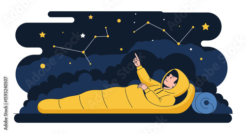 Dreamy Night In The Wild Camping Adventure With Constellations And Stars