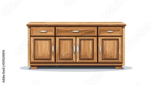 Modern Wooden Kitchen Sideboard Cabinet