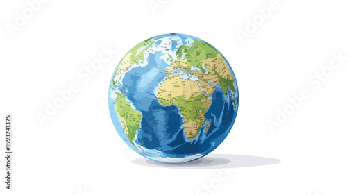 Global Map Icon Illustration
