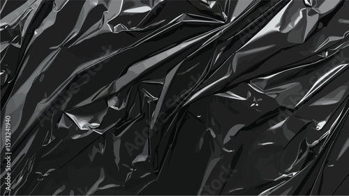 Textured Plastic Wrap on Black Background