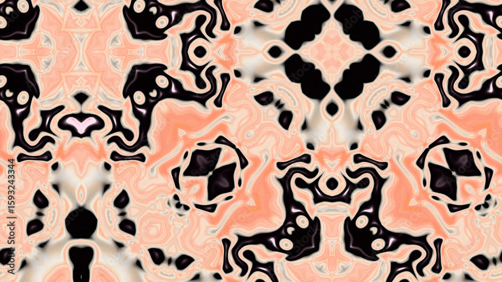 Fototapeta premium Abstract Radiant Burst with Soft Grain Texture, Symmetrical Glow Pattern in Psychedelic Style, Radiating Circular Abstract with Subtle Noise, Kaleidoscopic Starburst with Gradient Flow